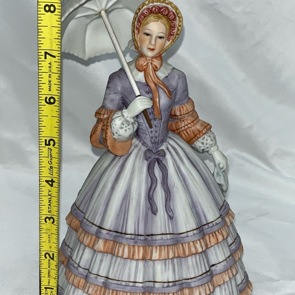LENOX "Springtime Promenade" 9" Fine Porcelain Figurine Woman with Parasol - Picture 11 of 14
